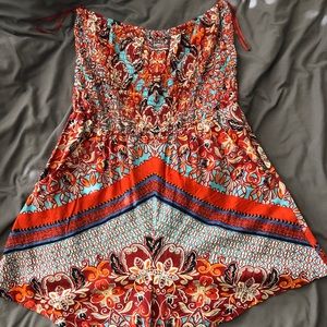 Patterned romper